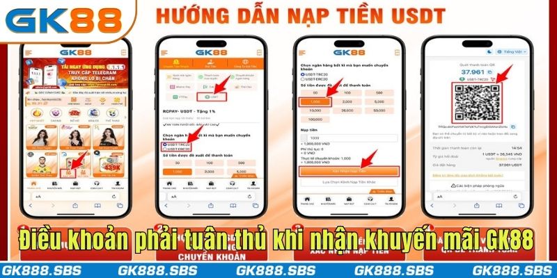 Điều khoản phải tuân thủ khi nhận khuyến mãi GK88
